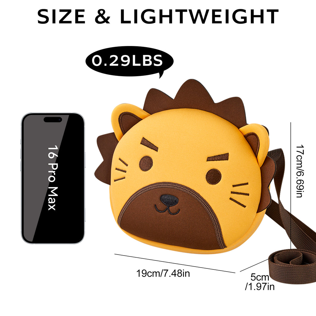NOHOO Hot Selling 3D Shape Brown Bear Shape Mini Wallet Crossbody Bag for Kids Boys Girls