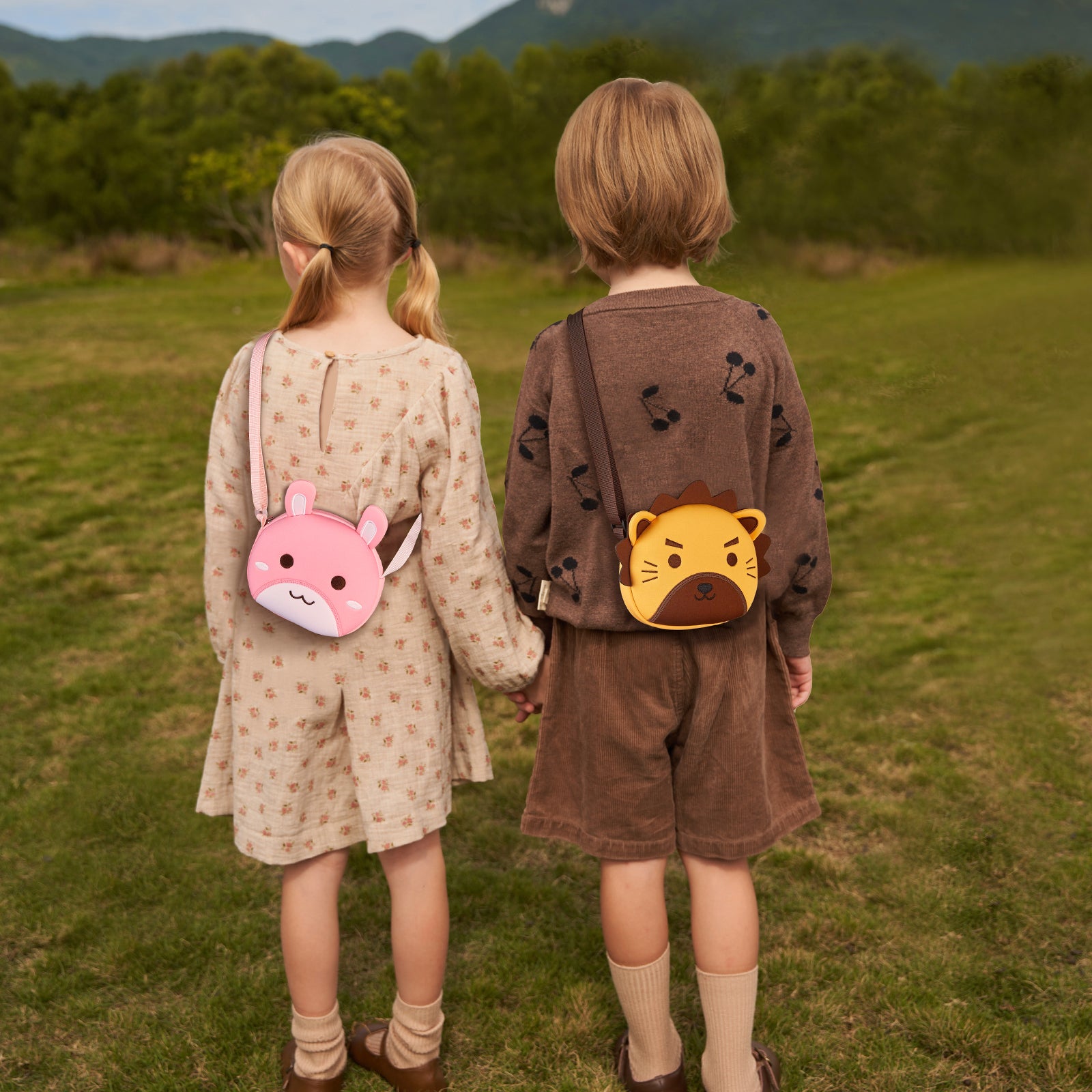 NOHOO Hot Selling 3D Shape Brown Bear Shape Mini Wallet Crossbody Bag for Kids Boys Girls