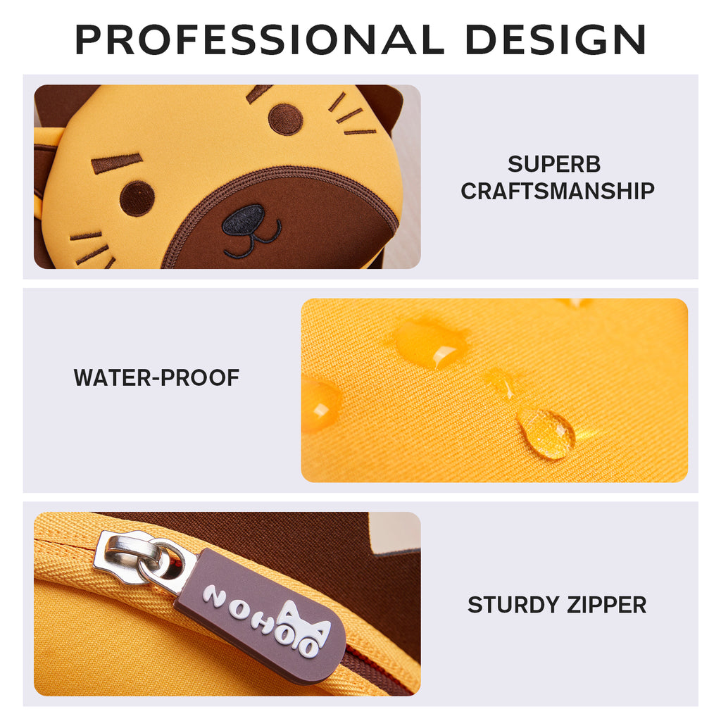 NOHOO Hot Selling 3D Shape Brown Bear Shape Mini Wallet Crossbody Bag for Kids Boys Girls