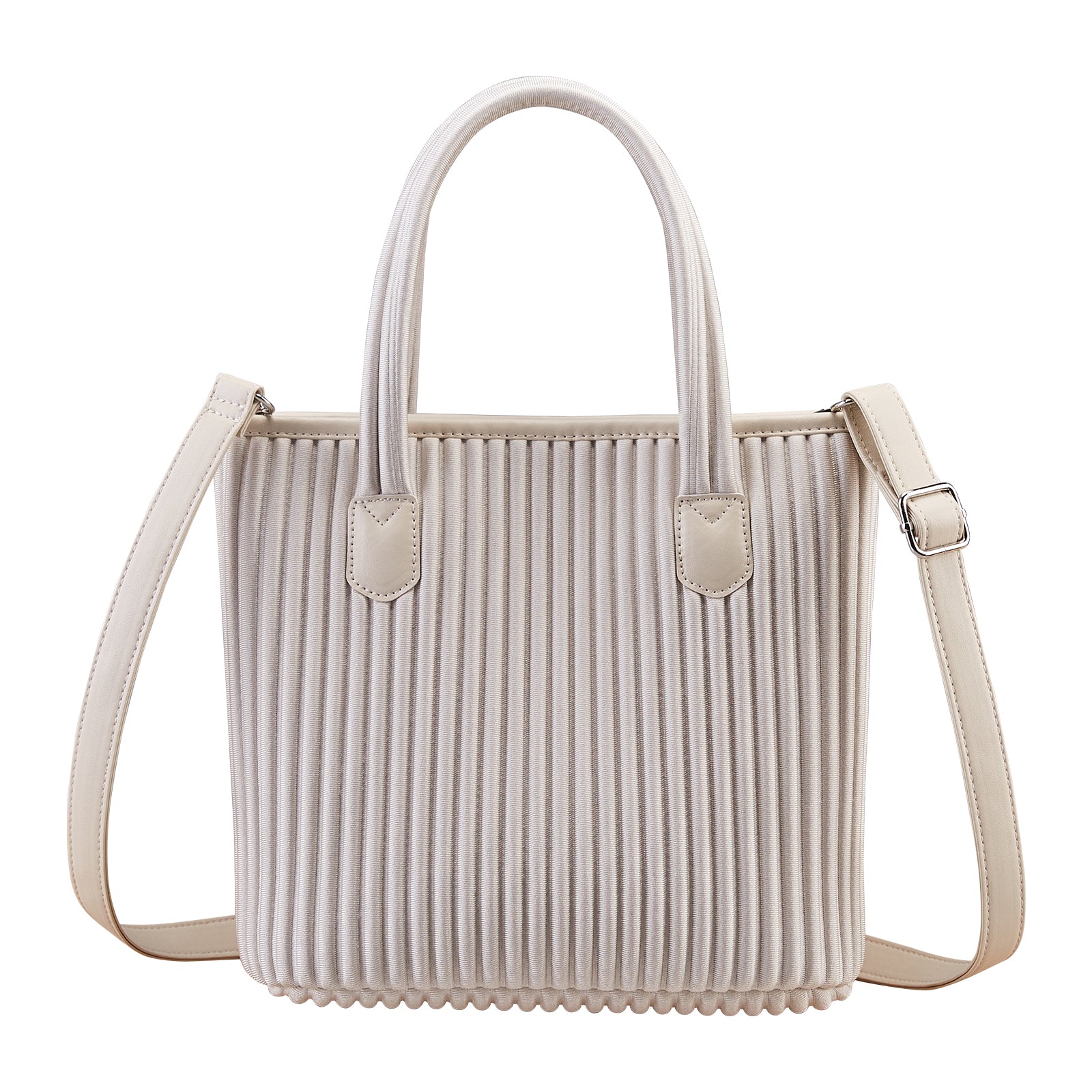 ONIMALS Fashion Women's Mini Tote Bag Vertical Pleated Texture with Detachable Shoulder Strap Multi-Color Available