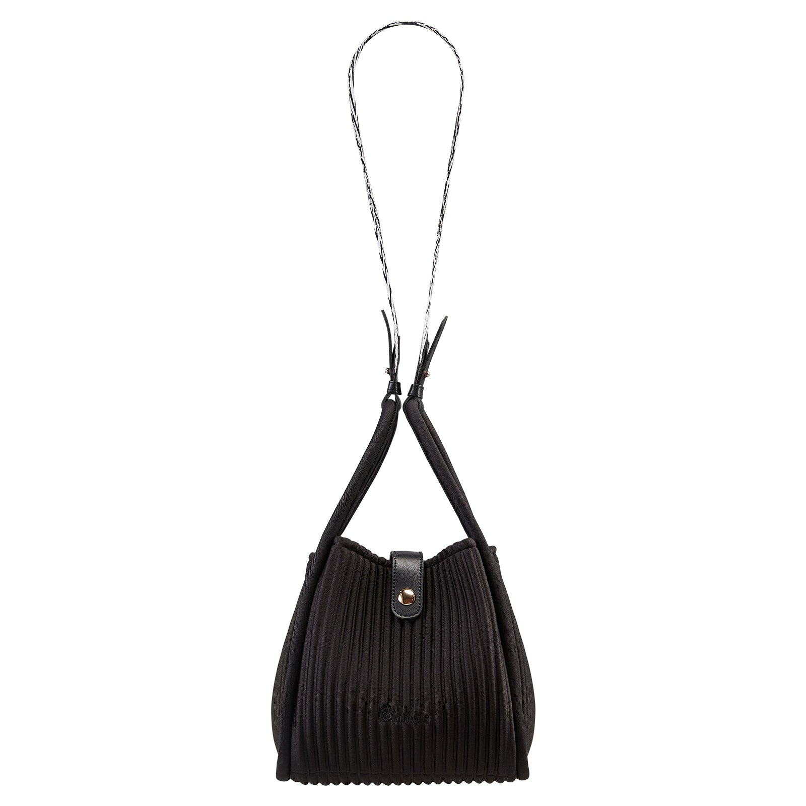 ONIMALS Wholesale Vertical Pleated Bucket Bags Bulk Available 2-Way Convertible Handbags Custom Logo Accepted for Boutiques