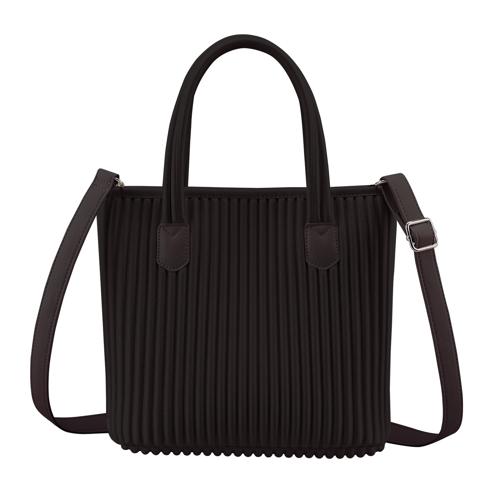 ONIMALS Fashion Women's Mini Tote Bag Vertical Pleated Texture with Detachable Shoulder Strap Multi-Color Available