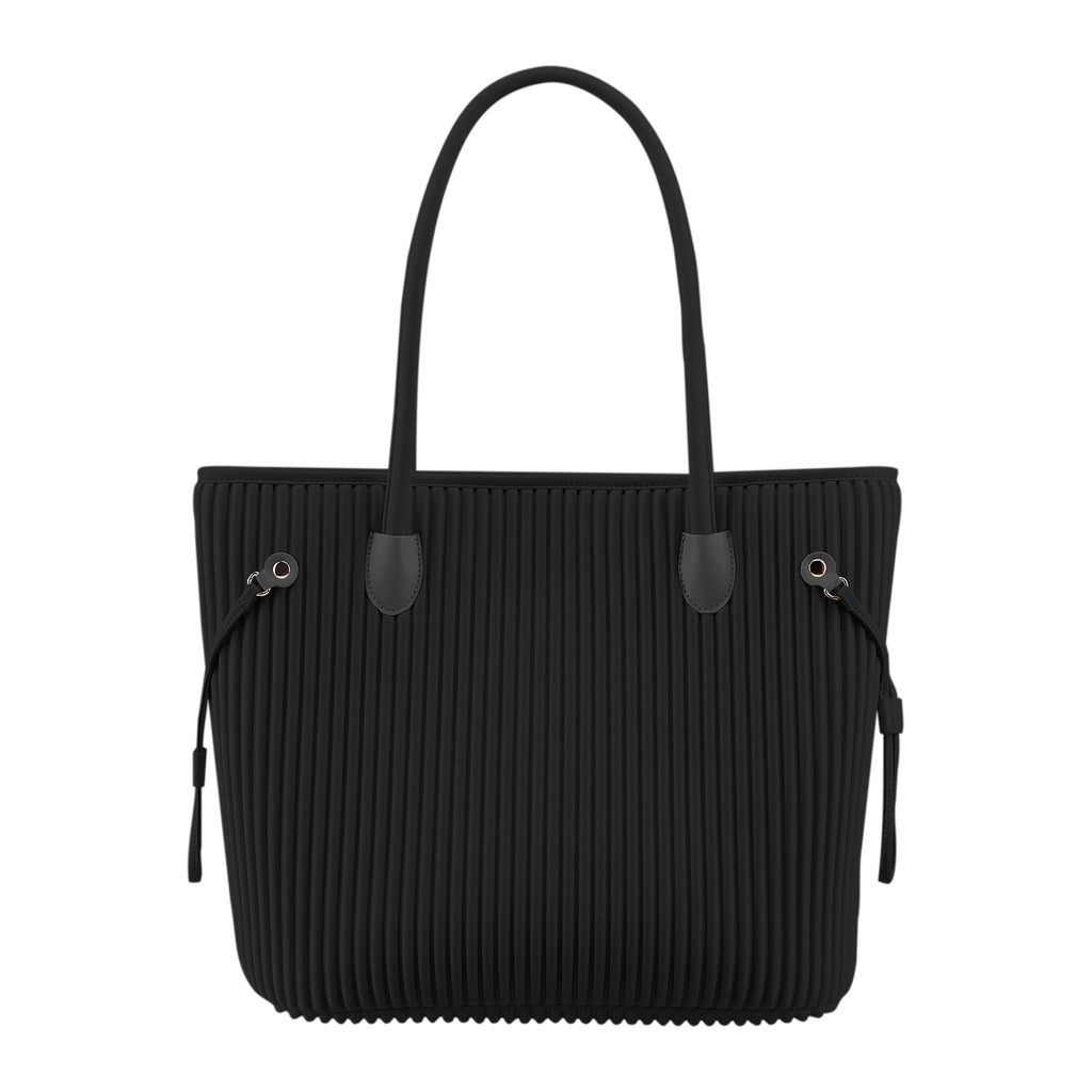 ONIMALS Women's Tote Bag Vertical Pleated Texture with Decorative Drawstring Large Capacity Shoulder Bag Custom Logo Accepted