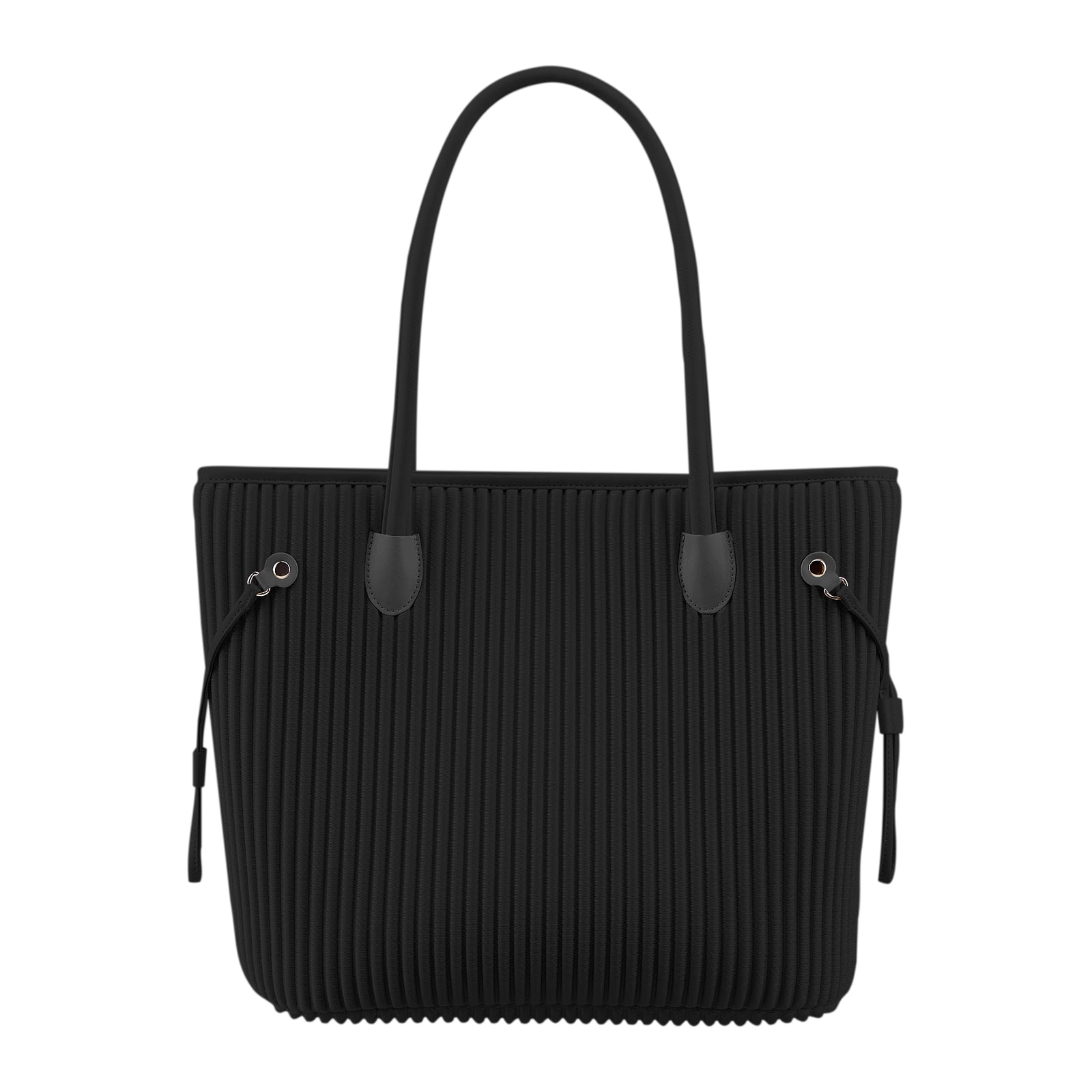 ONIMALS Women's Tote Bag Vertical Pleated Texture with Decorative Drawstring Large Capacity Shoulder Bag Custom Logo Accepted