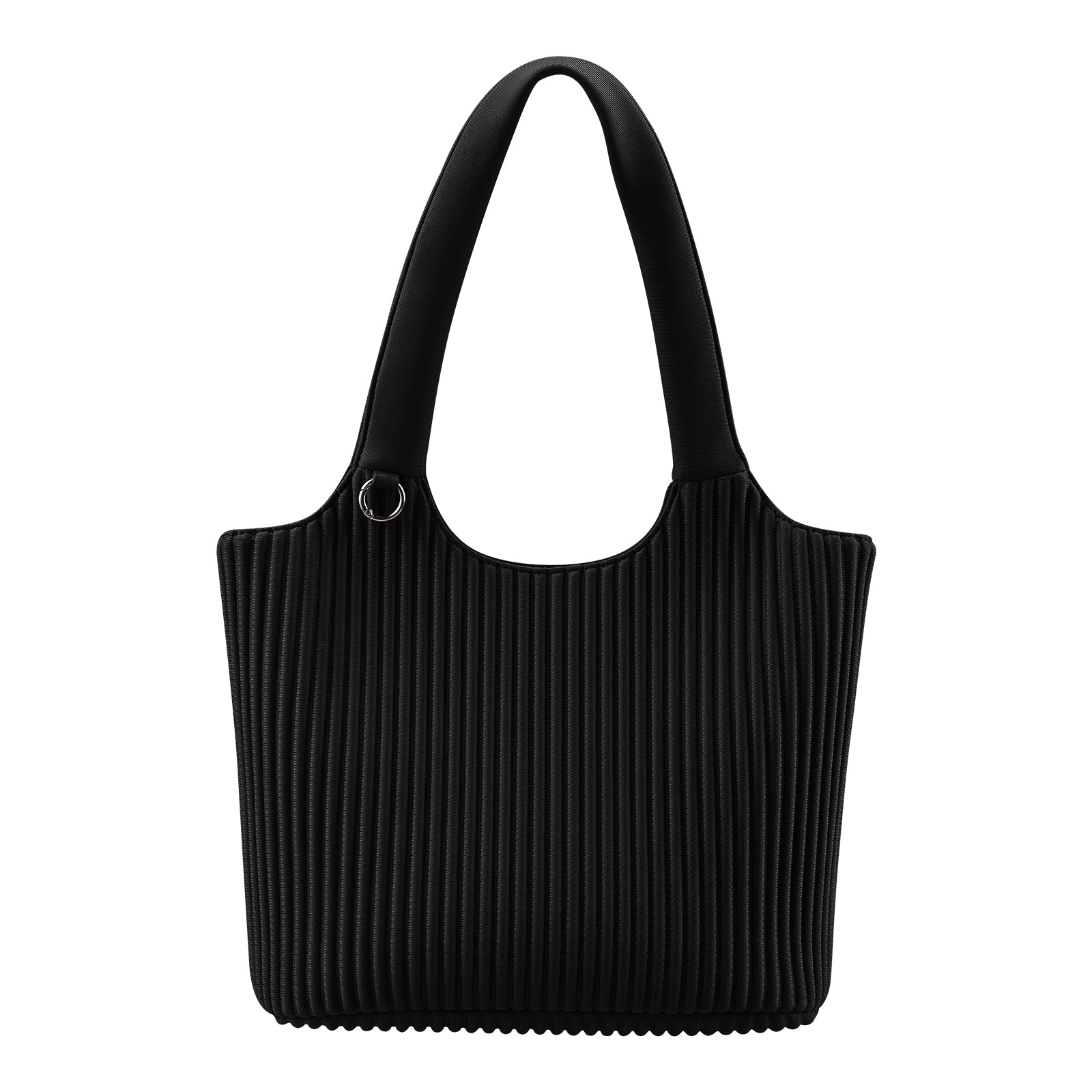 ONIMALS Fashion Women's Tote Bag Vertical Pleated Texture with U-Shaped Handle Large Capacity Shoulder Bag
