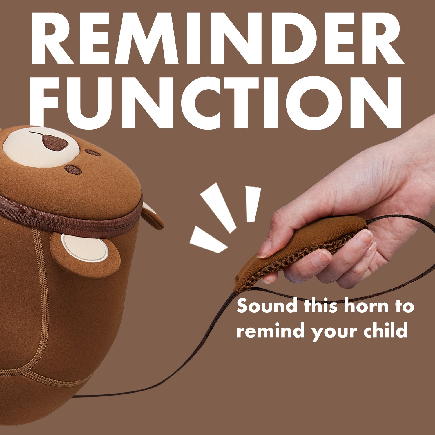 Nohoo Anti-lost Hot Selling Traveling Bag Cute Brown Bear Style for Ages 2 Years Old Above Kids Backpack