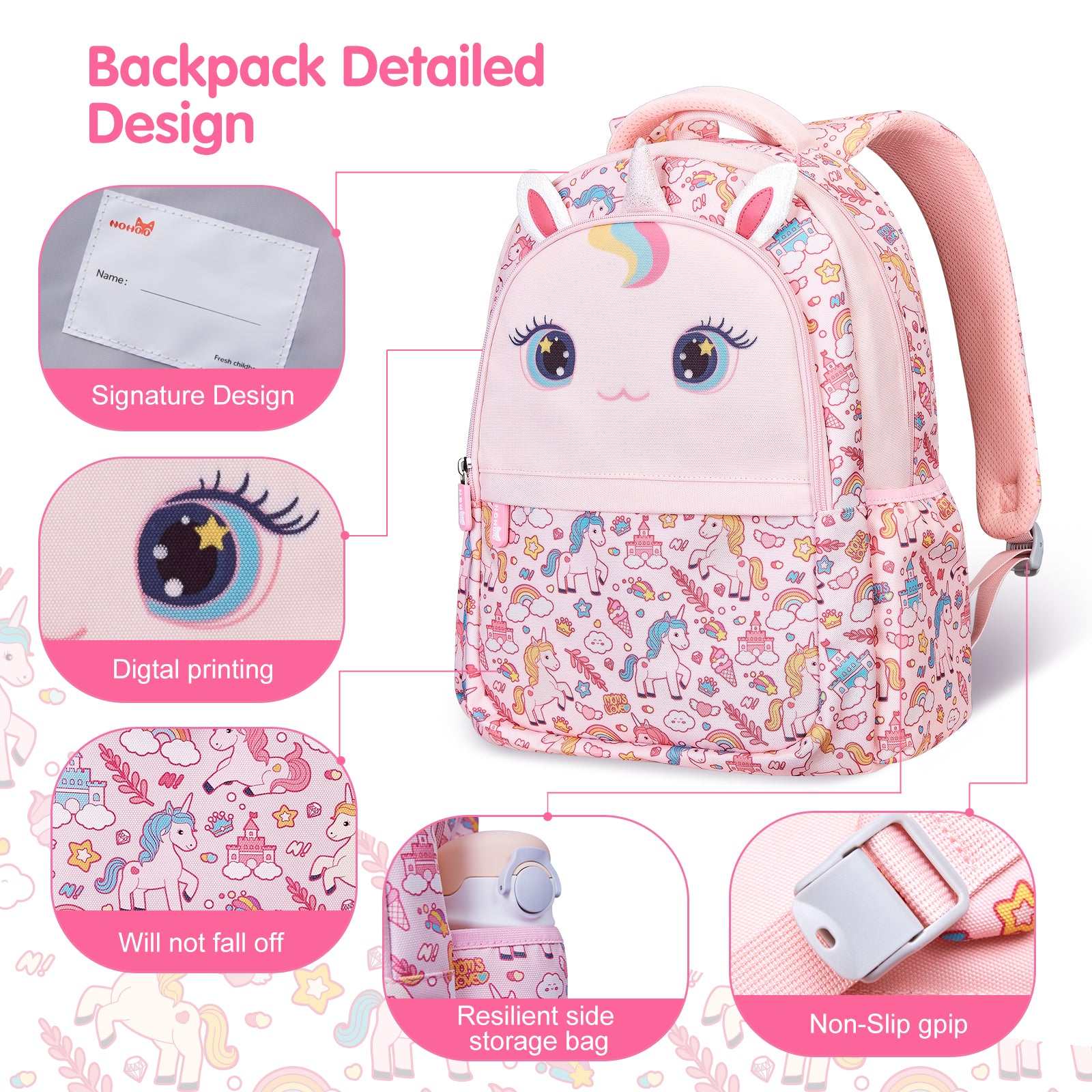 NOHOO New Fashion Mermaid Backpack Kid's School Bags for Simggle Series Teenagers Back Bags