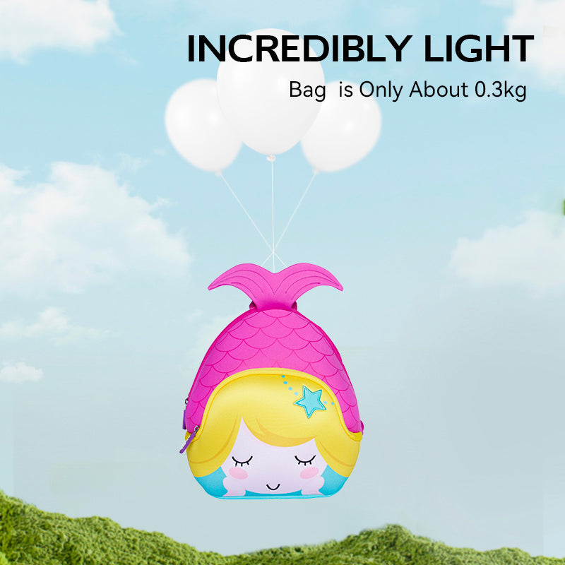 NOHOO Mermaid Snack Backpack Toddler Girls Bags for Kids Cartoon Kids School Bags