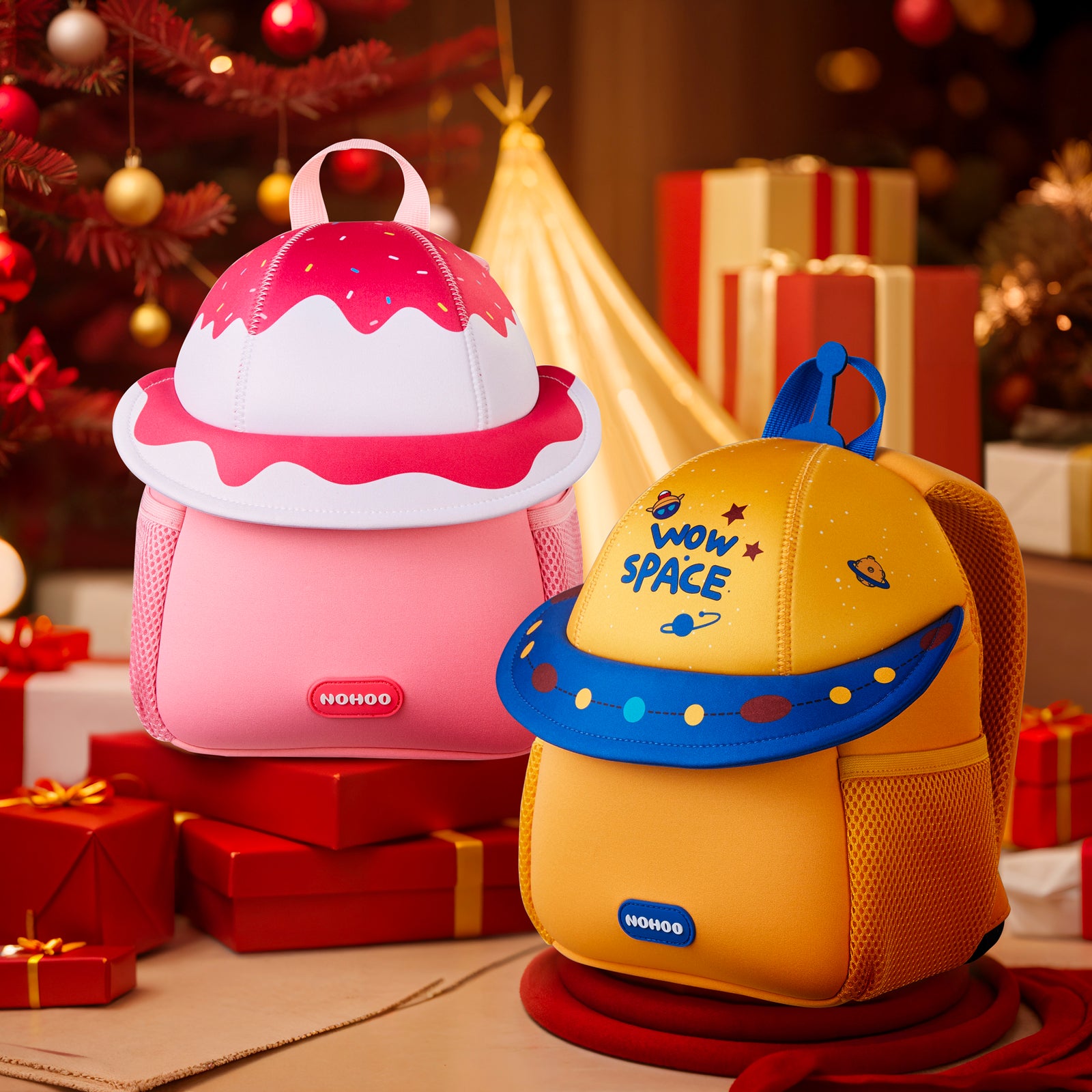 NOHOO High Quality 3D Cartoon Modeling Ice Cream Kids Backpack for Kindergarten and Elementary School Unisex