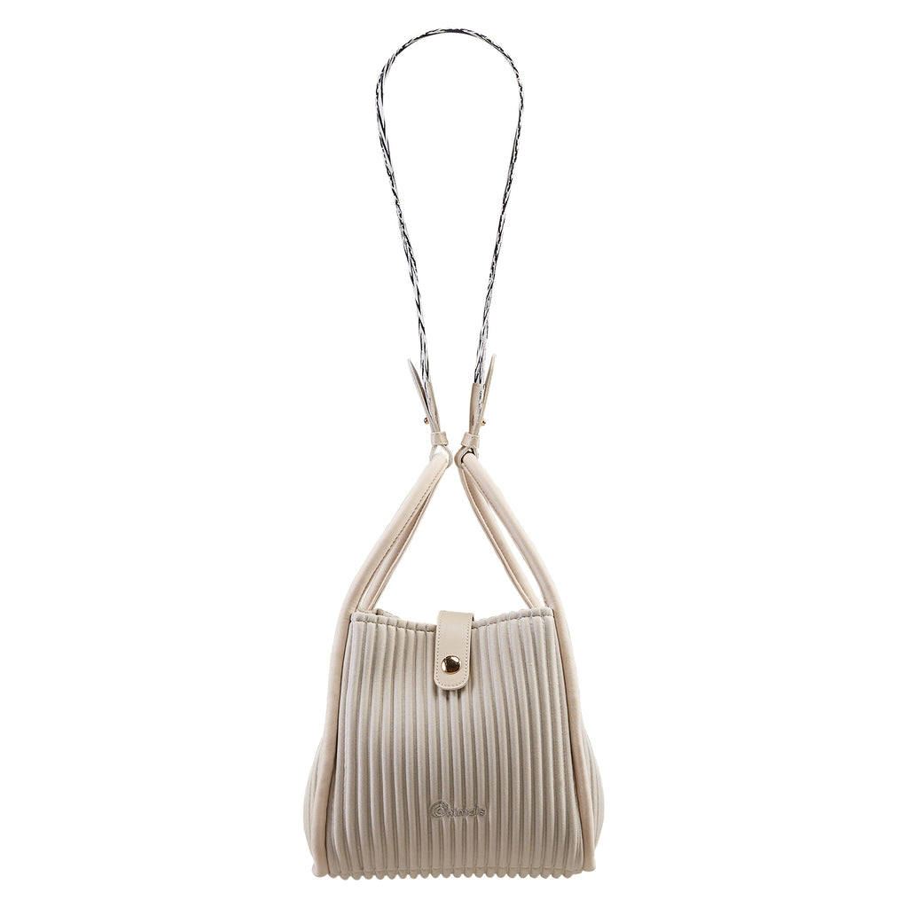 ONIMALS Wholesale Vertical Pleated Bucket Bags Bulk Available 2-Way Convertible Handbags Custom Logo Accepted for Boutiques