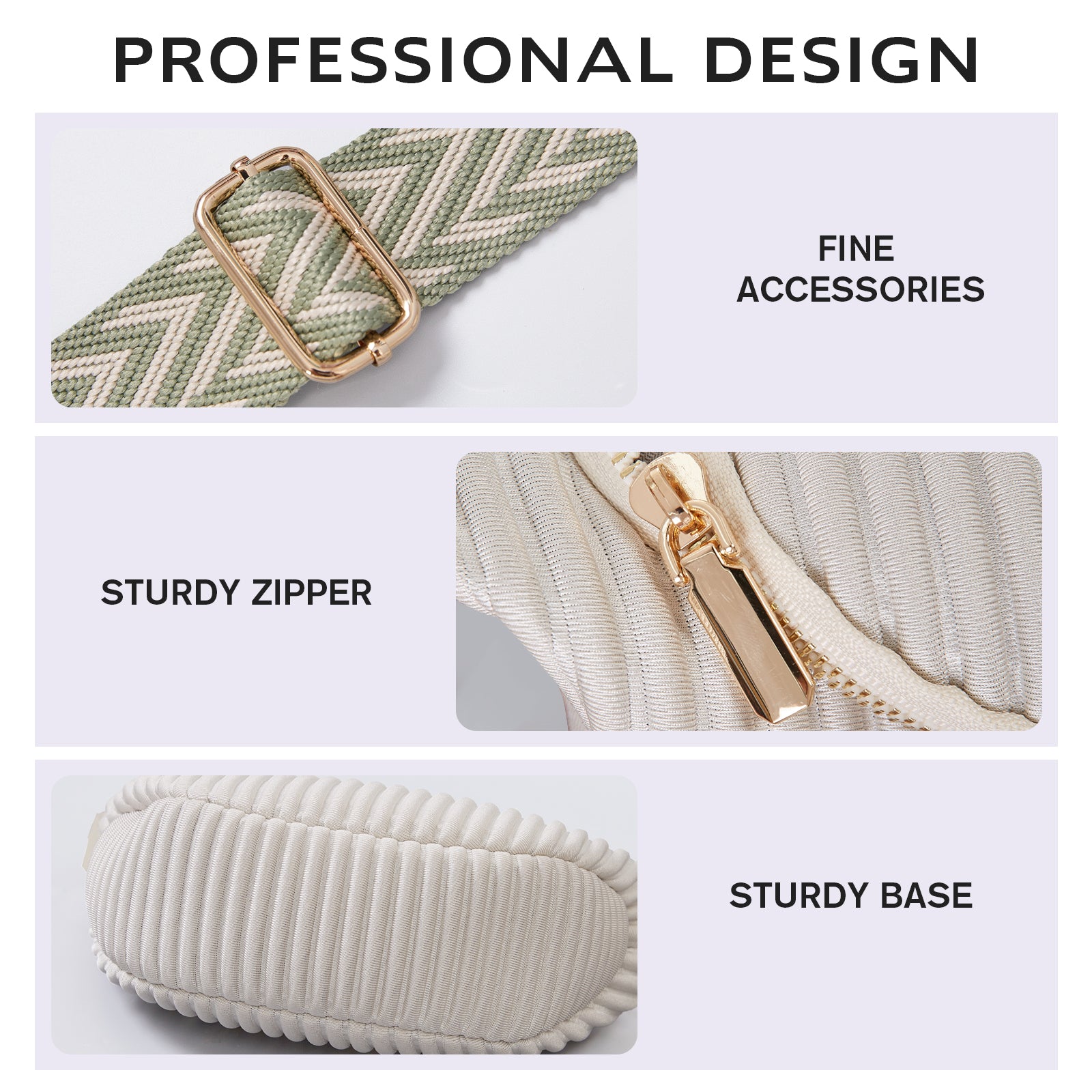 ONIMALS Hot Selling Women Solid Color Eco-friendly Crossbody Bag for Daily Use with Zipper