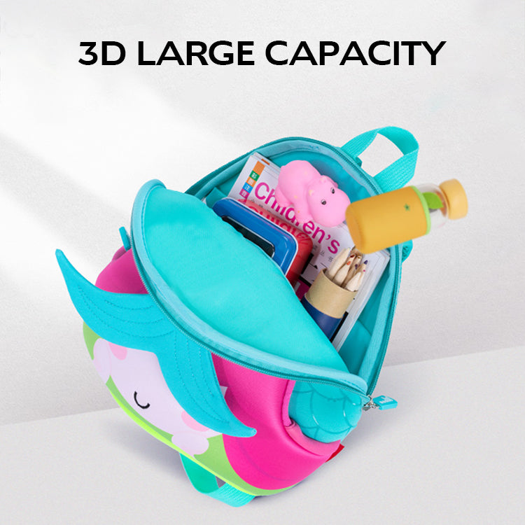 NOHOO Mermaid Snack Backpack Toddler Girls Bags for Kids Cartoon Kids School Bags