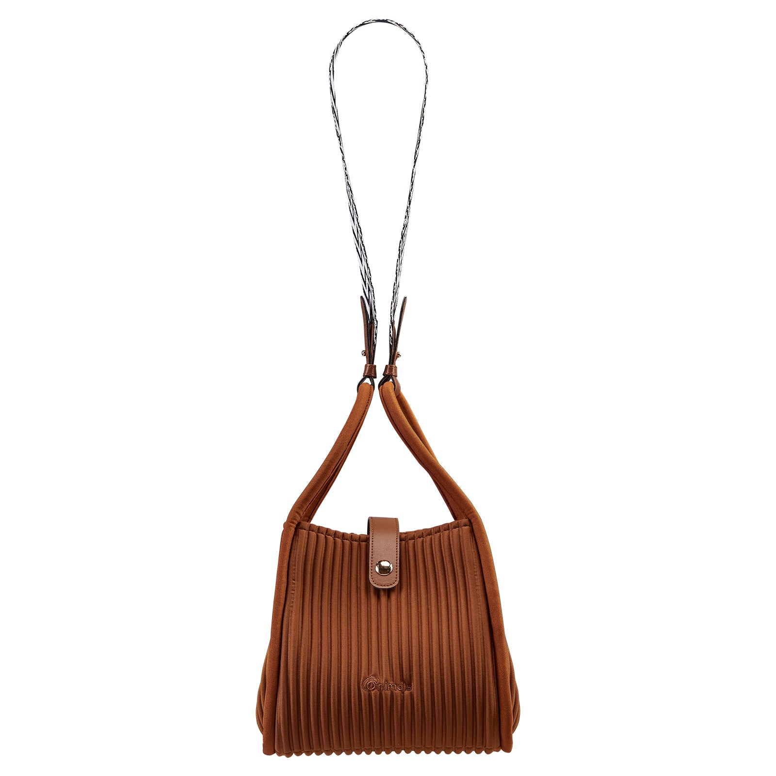ONIMALS Wholesale Vertical Pleated Bucket Bags Bulk Available 2-Way Convertible Handbags Custom Logo Accepted for Boutiques