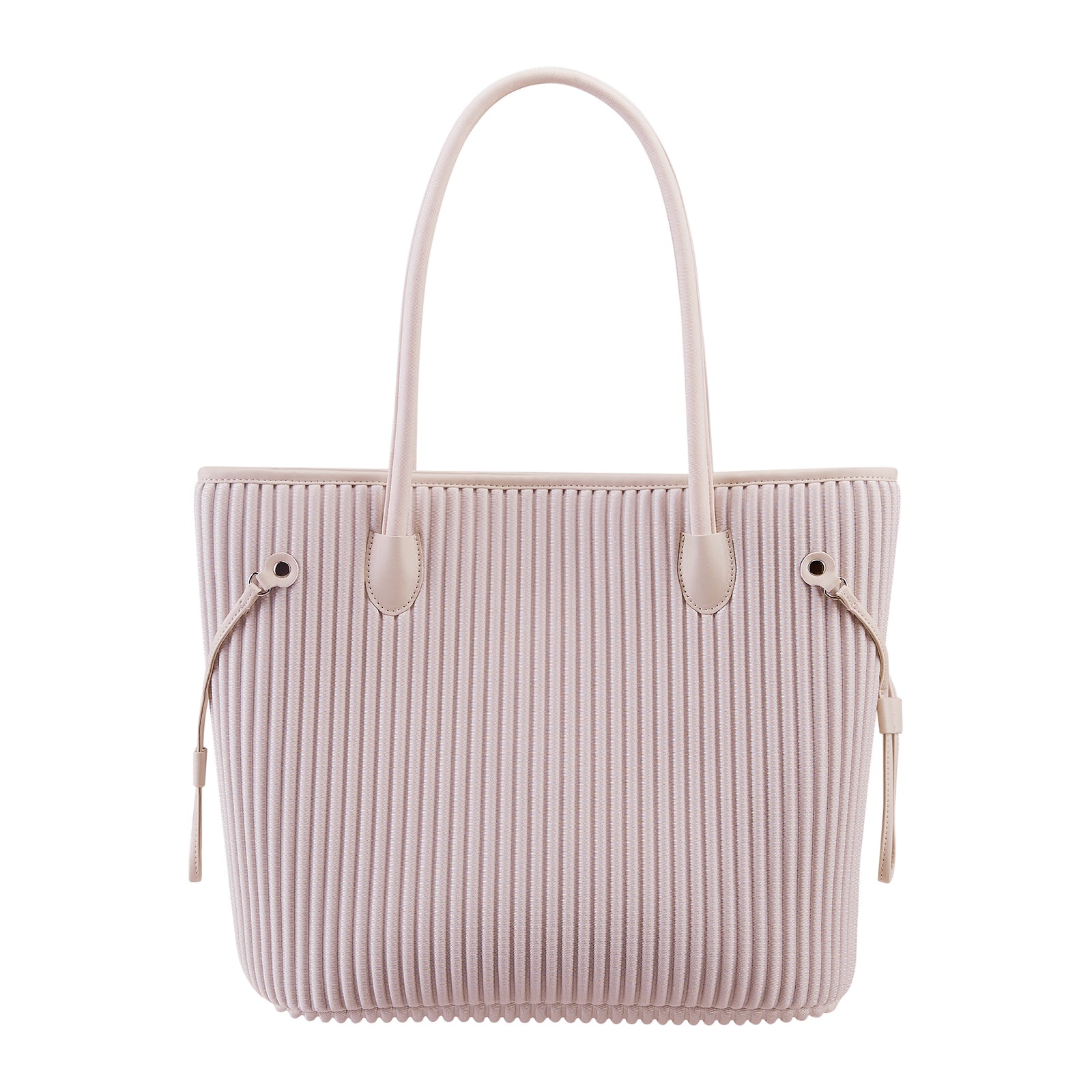 ONIMALS Women's Tote Bag Vertical Pleated Texture with Decorative Drawstring Large Capacity Shoulder Bag Custom Logo Accepted