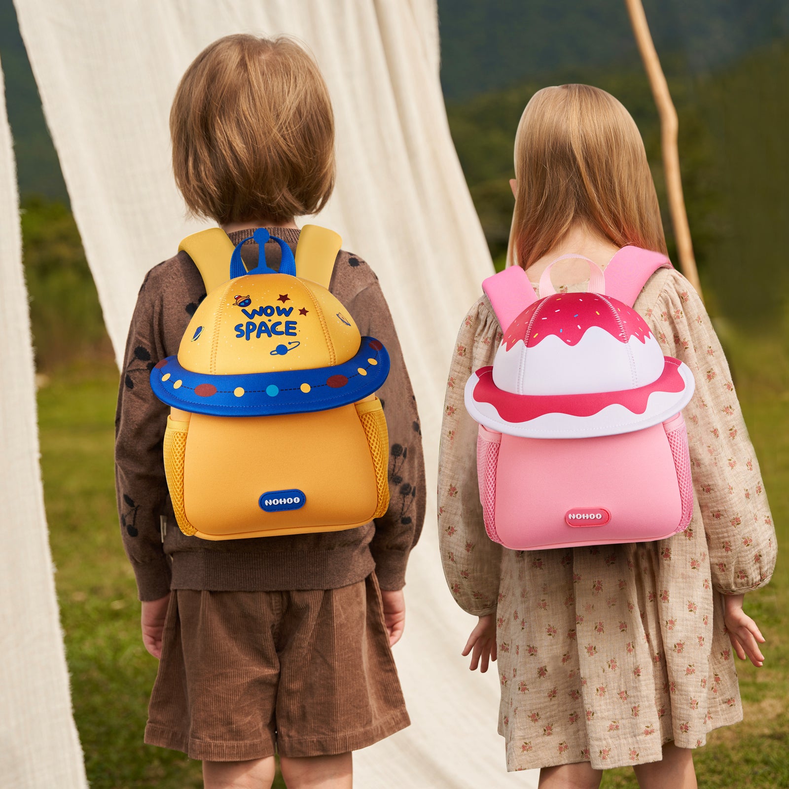 NOHOO High Quality 3D Cartoon Modeling Ice Cream Kids Backpack for Kindergarten and Elementary School Unisex