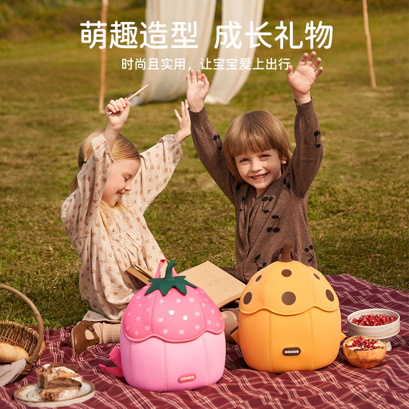 NOHOO High Quality Kids Backpack Cartoon Halloween Pink Strawberry Magic for Toddler Kids School Bags Kids Backpack Bag