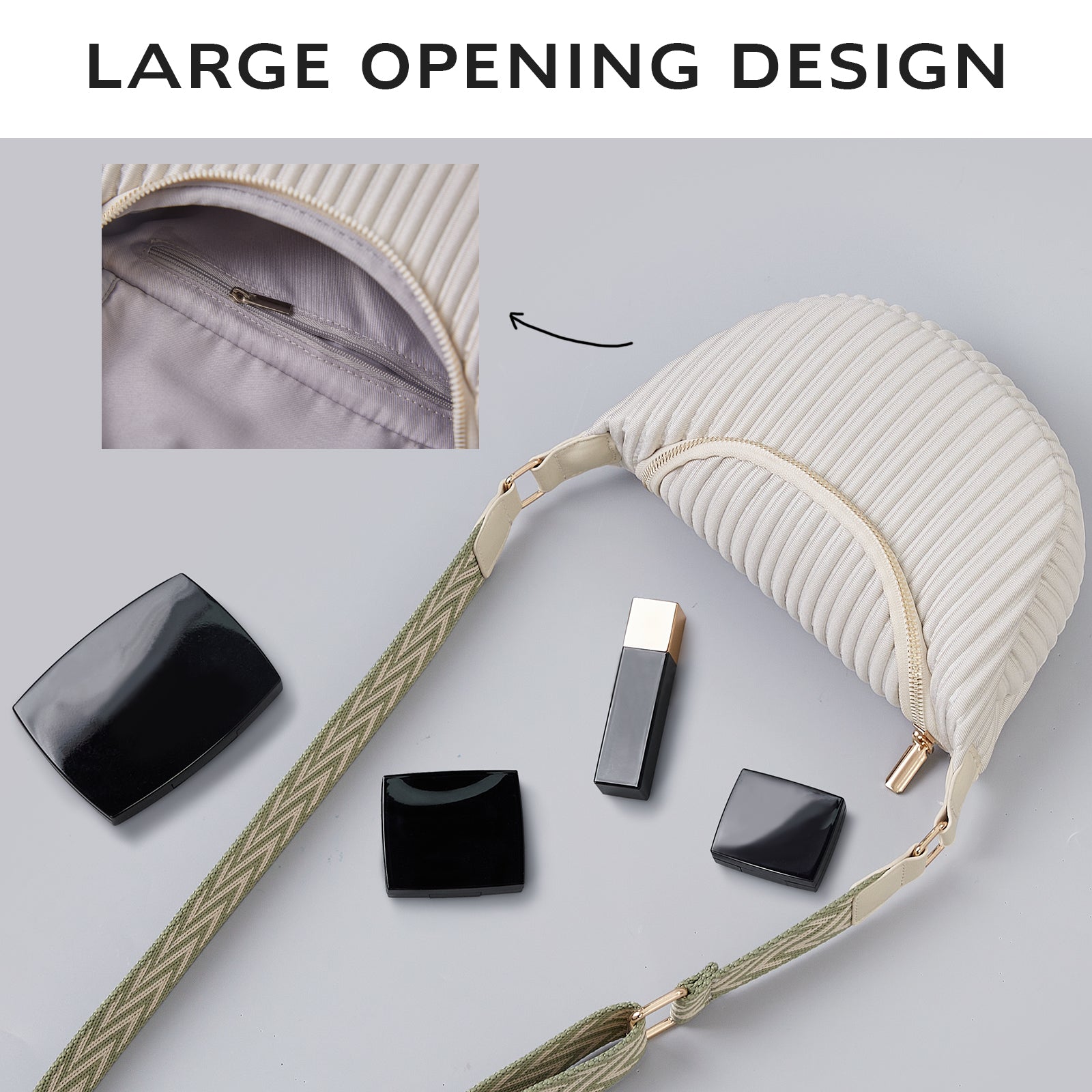 ONIMALS Hot Selling Women Solid Color Eco-friendly Crossbody Bag for Daily Use with Zipper