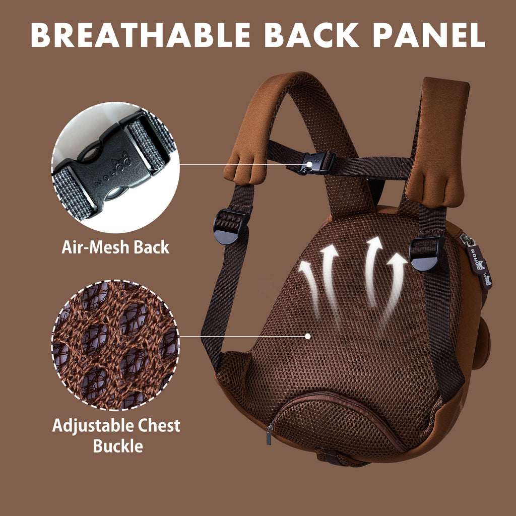 Nohoo Anti-lost Hot Selling Traveling Bag Cute Brown Bear Style for Ages 2 Years Old Above Kids Backpack