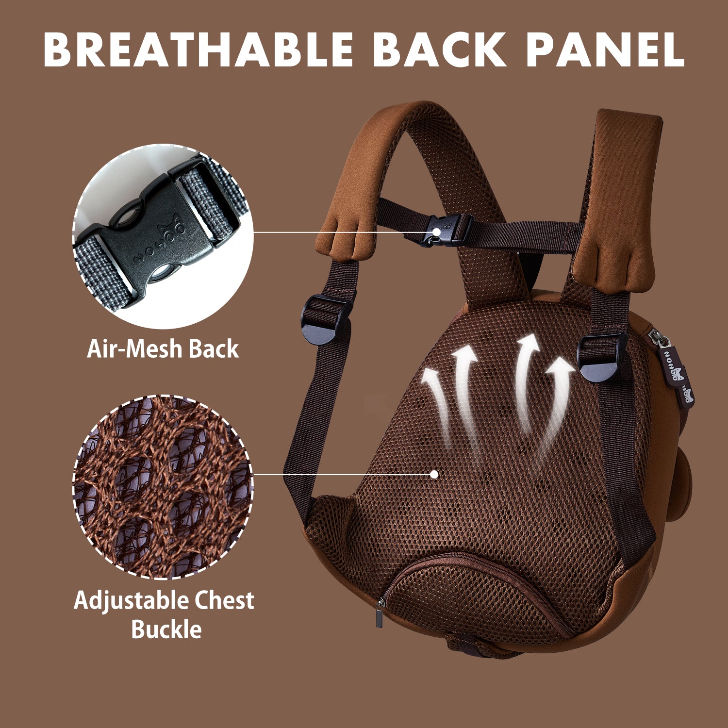 Nohoo Anti-lost Hot Selling Traveling Bag Cute Brown Bear Style for Ages 2 Years Old Above Kids Backpack