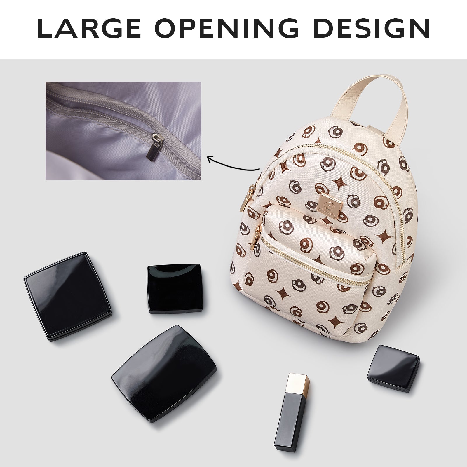ONIMALS Low Moq Hot Selling Women Backpack Covered in Prints for Daily Use