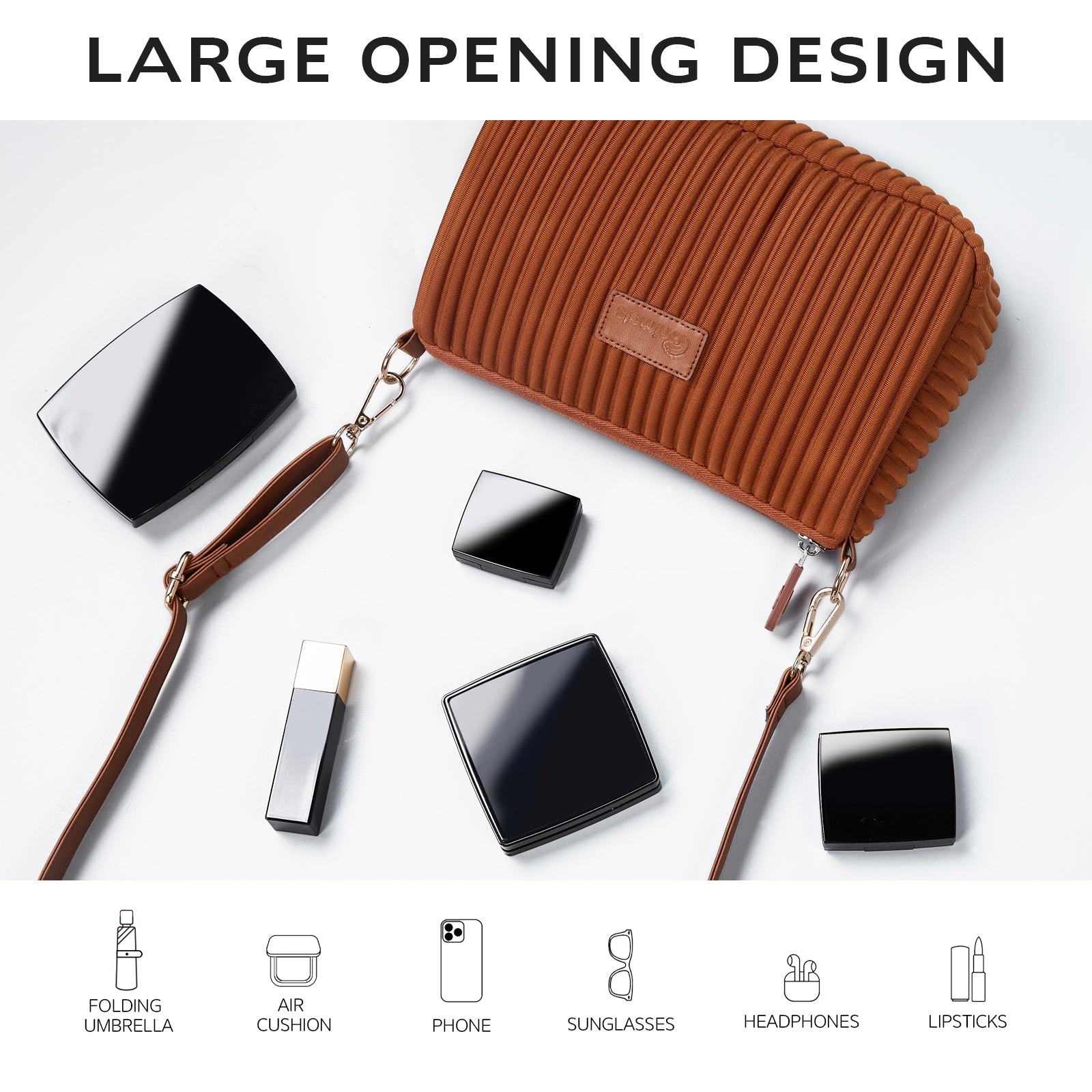 NOHOO Private Brand Luxury Handbags Messenger Bag Wave Compact Shoulder Tote Bag
