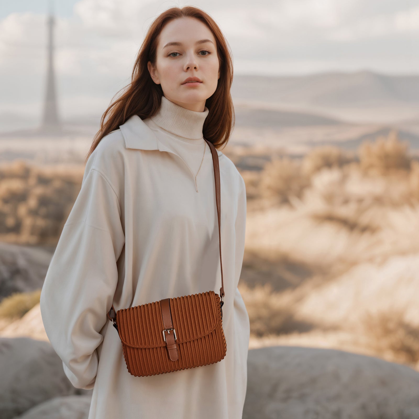 ONIMALS women solid color crossbody bag