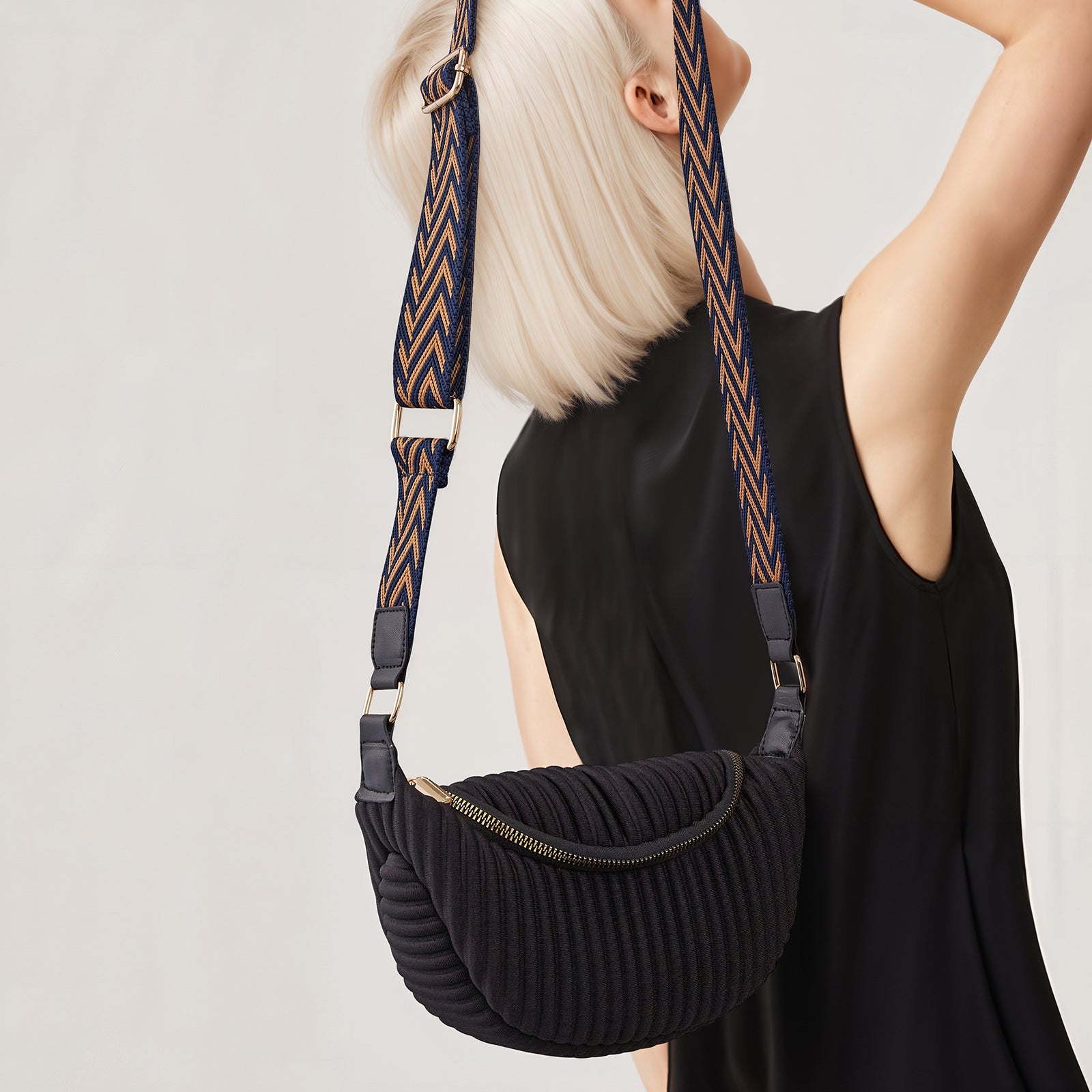ONIMALS Hot Selling Women Solid Color Eco-friendly Crossbody Bag for Daily Use with Zipper