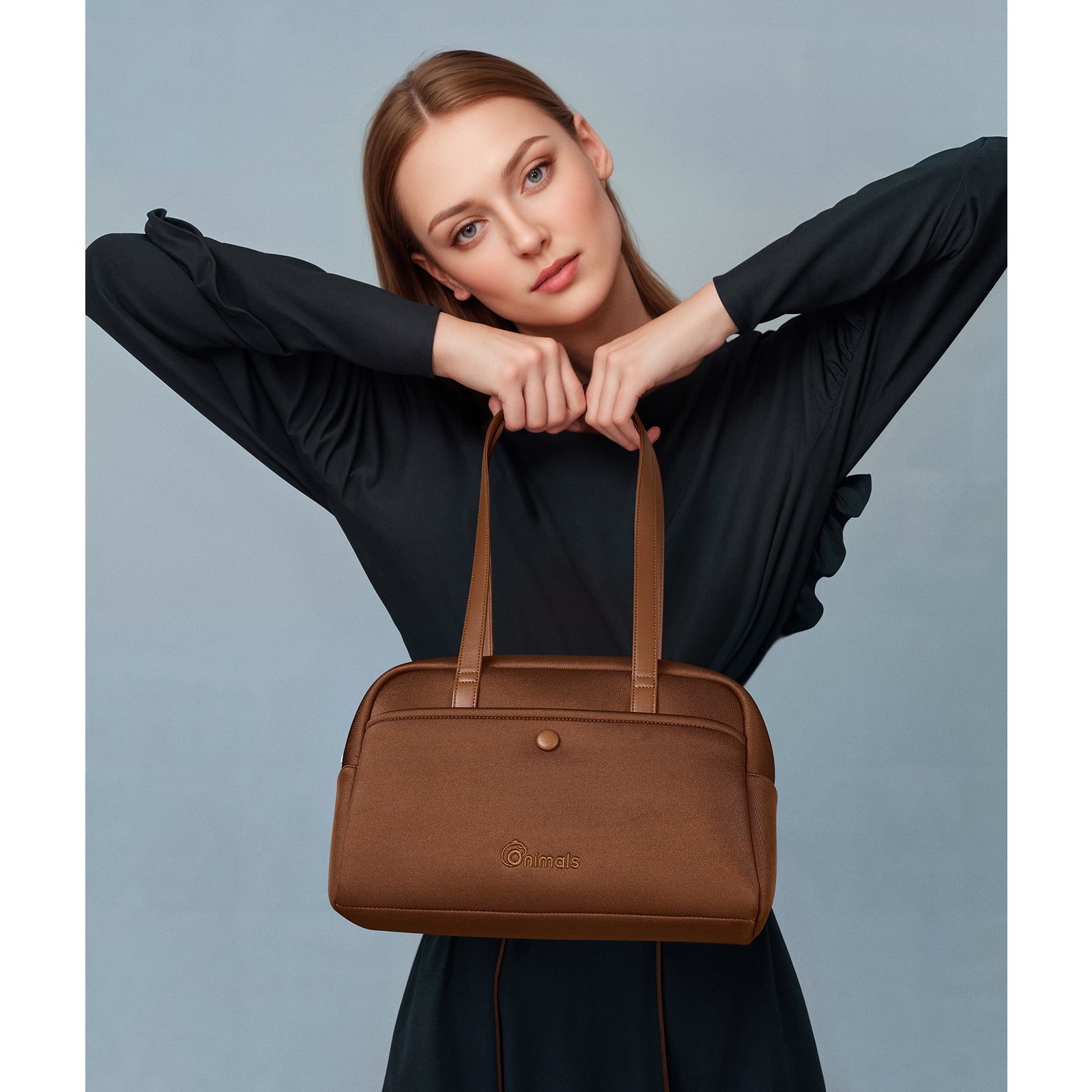 ONIMALS Professional Work Bowling Bag Large Capacity Handbag with Dual Handles Perfect for Office & Commute Use