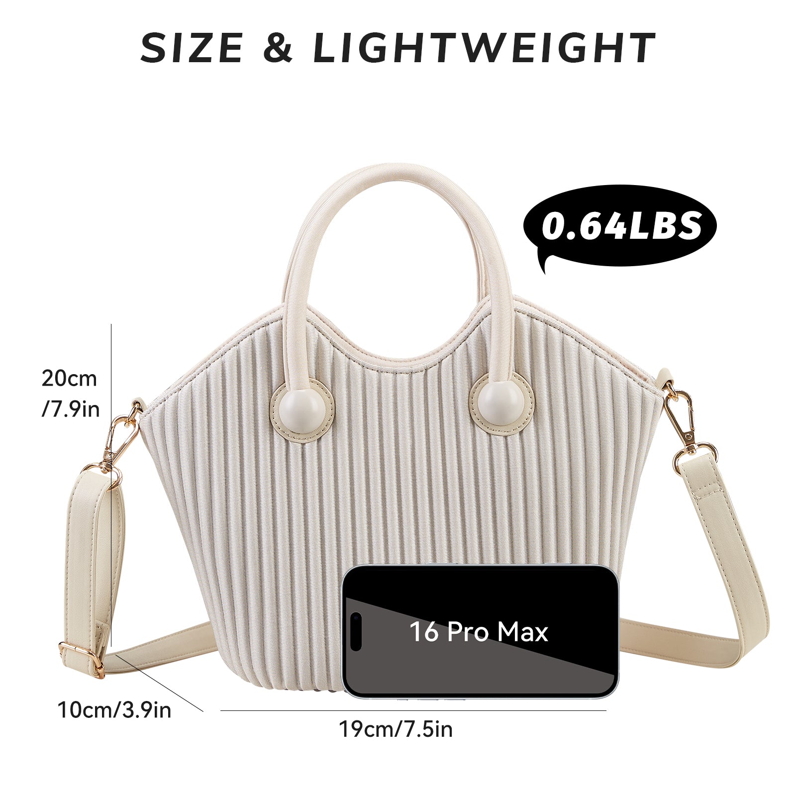 ONIMALS High-End Pleated Shoulder Bag Metal Accent Women's Crossbody Handbag Bulk Order