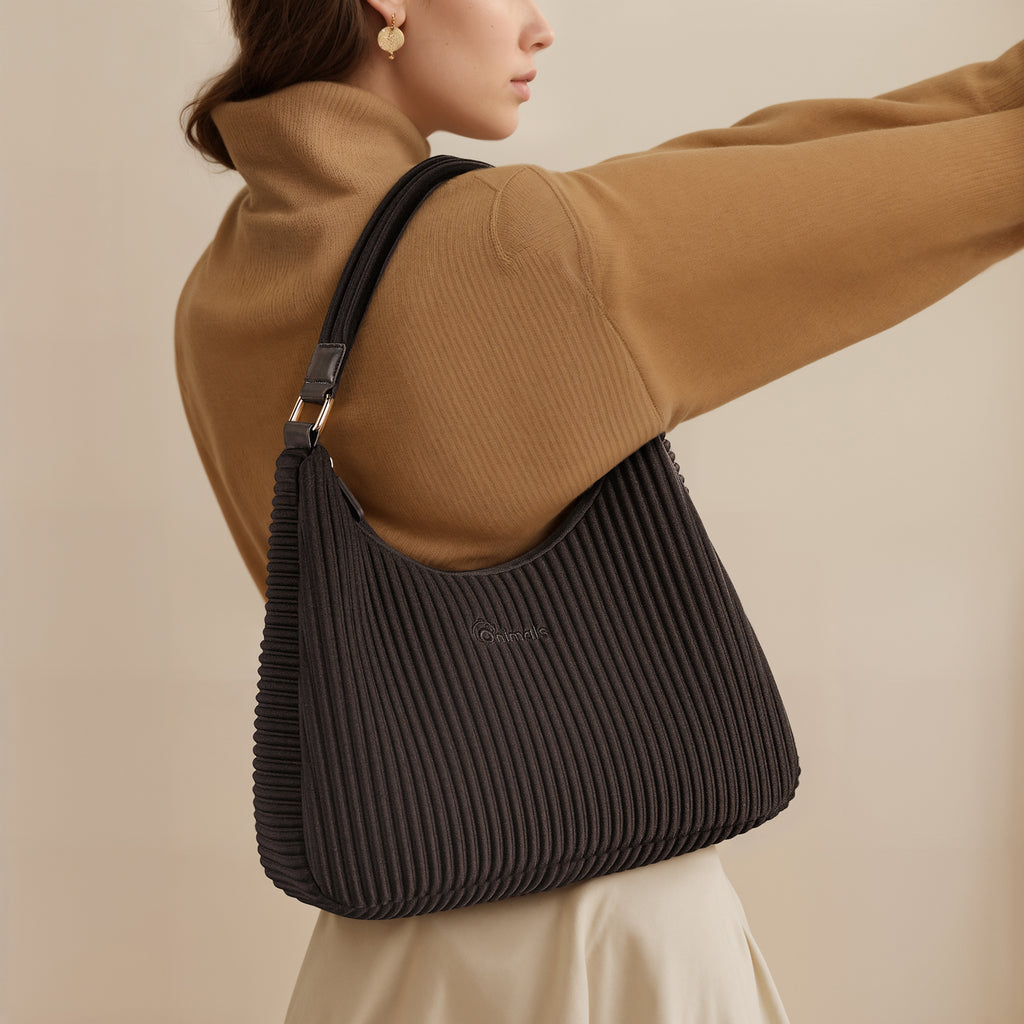 ONIMALS High Quality Solid Color Fashion Underarm Women Bag for Dating Business