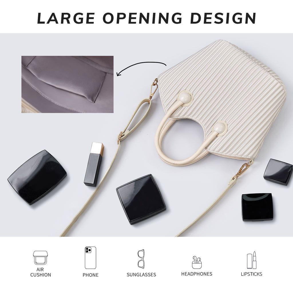 ONIMALS High-End Pleated Shoulder Bag Metal Accent Women's Crossbody Handbag Bulk Order