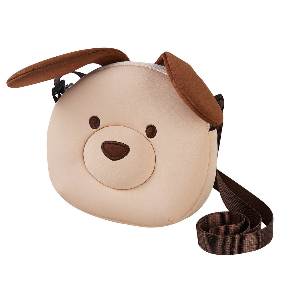 NOHOO Hot Selling 3D Shape Brown Bear Shape Mini Wallet Crossbody Bag for Kids Boys Girls