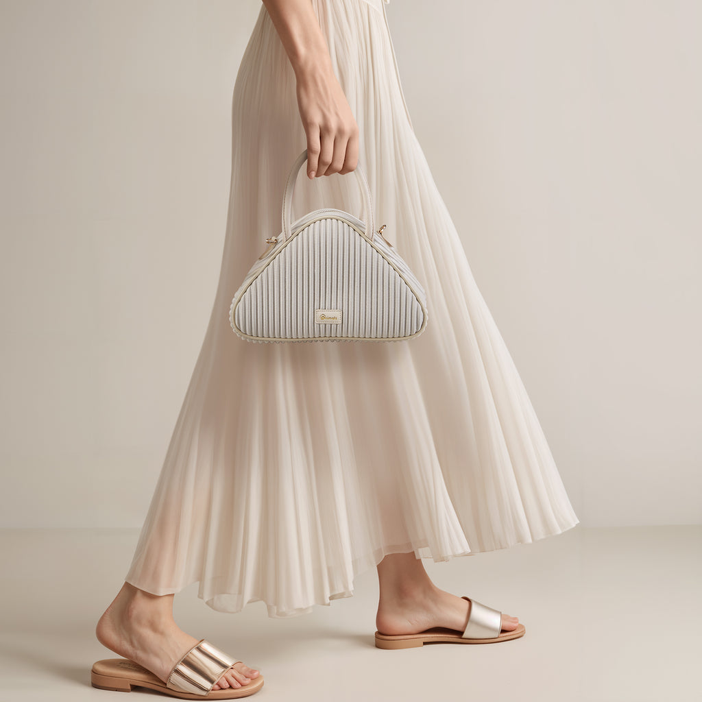 ONIMALS Hot Selling Solid Color Elegance Triangular Design Women Hand Bag for Daily Use