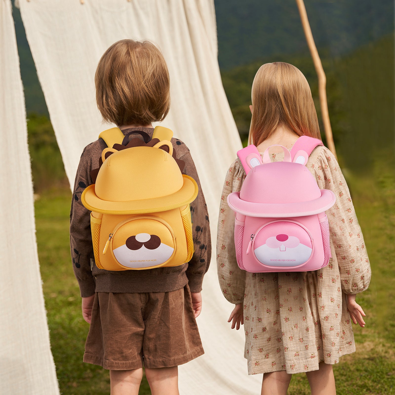 NOHOO Outdoor Waterproof Cute Backpack School Bag for Toddler Kids Children's Schoolbag for Kindergarten Custom LOGO