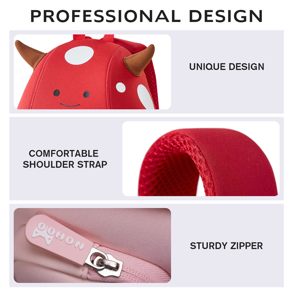 NOHOO Cartoon Cute Kids Backpack Angel Children's School Bags for Kindergarten Kids Bag Child Backpack Washable