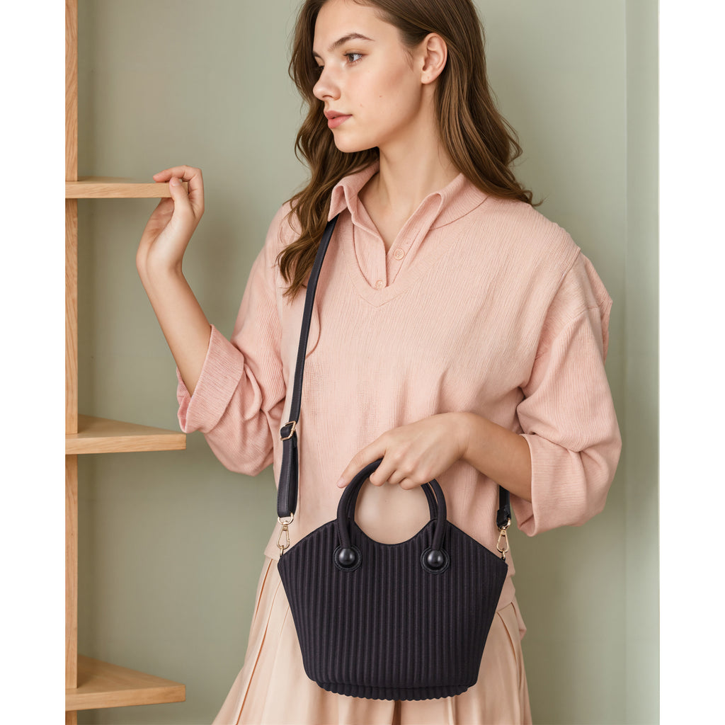 ONIMALS High-End Pleated Shoulder Bag Metal Accent Women's Crossbody Handbag Bulk Order