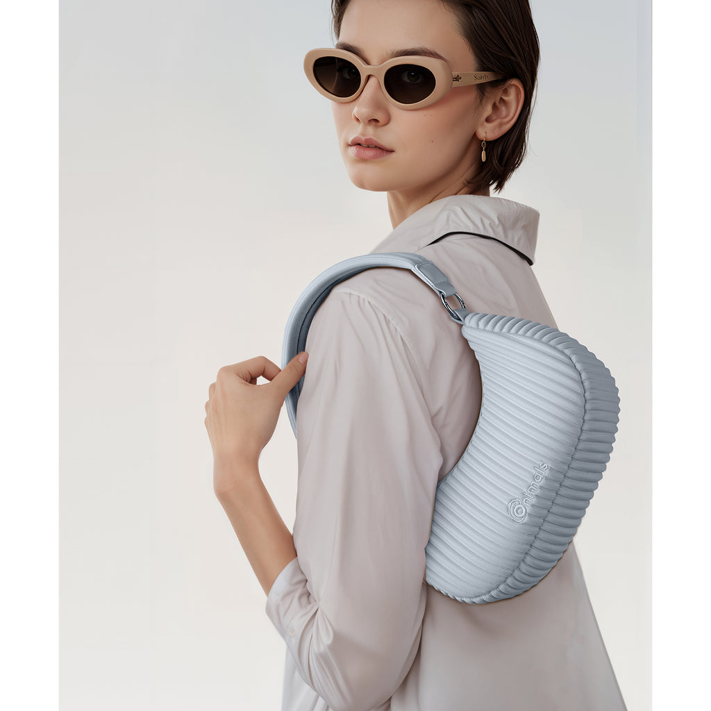 Onimals Fashion Women's Crescent Bag Vertical Pleated Texture Padded Handle Shoulder Bag Custom Logo Accepted