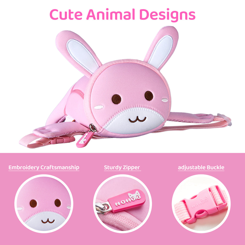 NOHOO High Quality Mini Kids Cute 3D Animal Modeling Waist Bag Waterproof Chest Bag for Kids