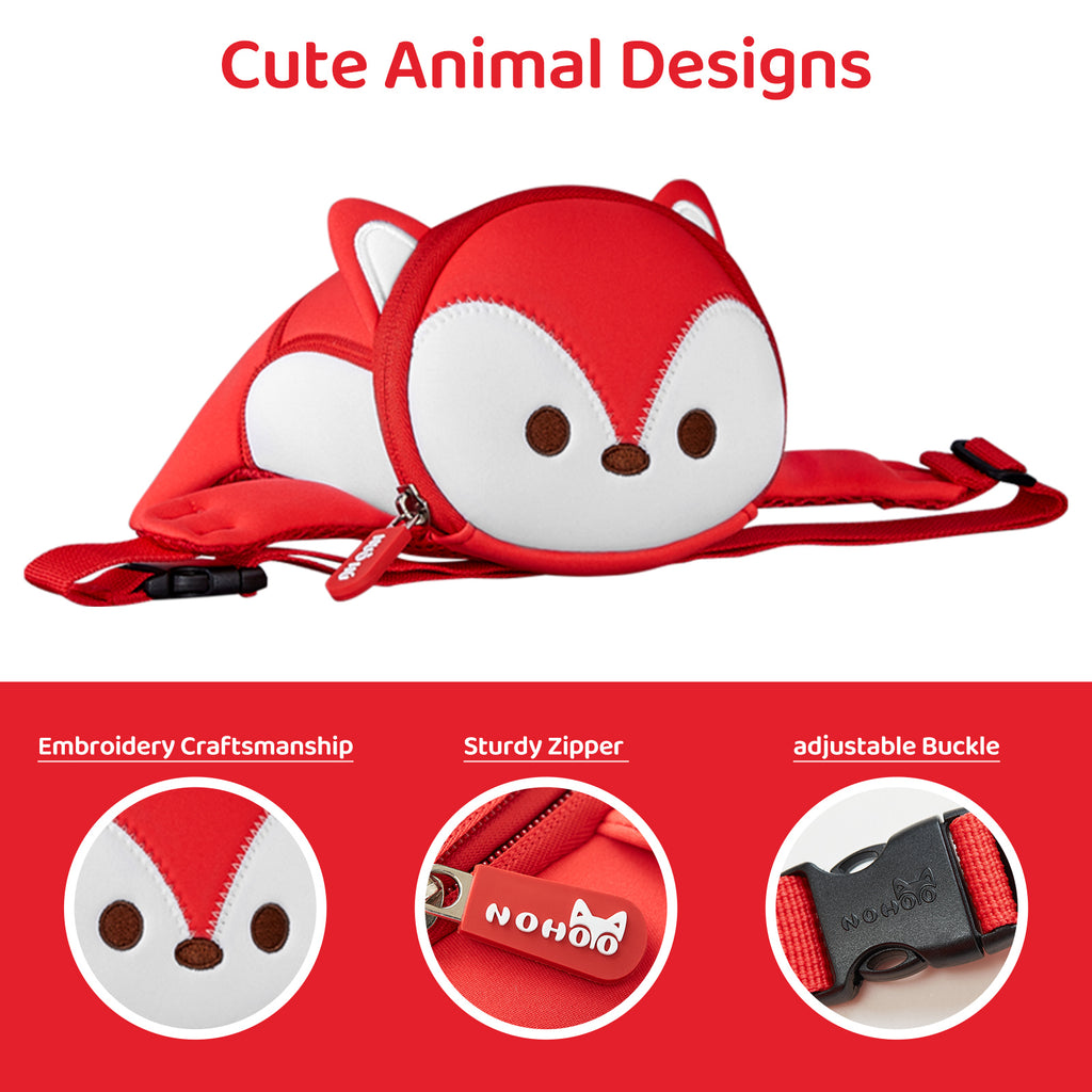 NOHOO High Quality Mini Kids Cute 3D Animal Modeling Waist Bag Waterproof Chest Bag for Kids