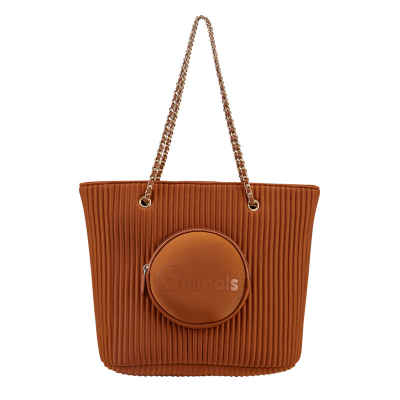 ONIMALS Hot Selling Fashion Soild Color Women Tote Hand Bag with Chain Handle